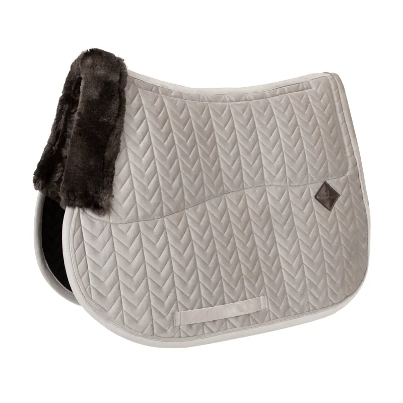 Kentucky Horsewear Skin Friendly Saddle Pad Velvet Jumping Beige-5